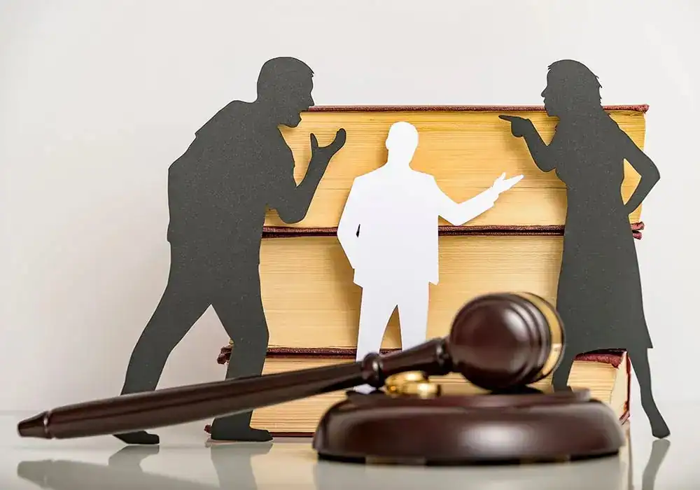 image of couple arguing through divorce Essex