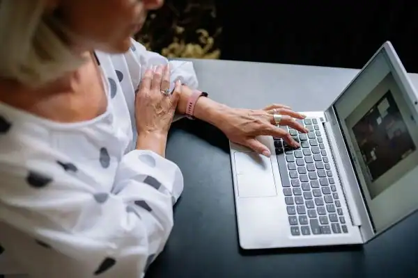 Image of woman attending online mediation Essex services from Barker Mediation